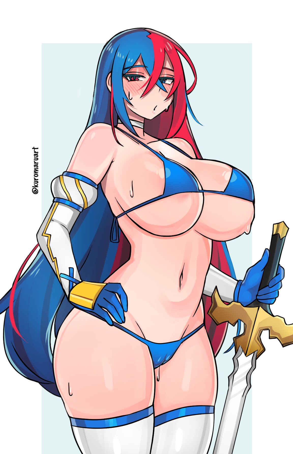 1chica 1chica 1chica traje_adaptado alear_(femenino)_(emblema_de_fuego) alear_(emblema_de_fuego) seductor_disfraz_alterno flequillo pechos_grandes bikini bikini_azul ojos_azules cabello_azul traje de baño_azul rubor pechos escote flequillo_cruzado solo_mujer emblema_de_fuego emblema_de_fuego guantes heterocromía alta_resolución kuromaruart liberación_(emblema_de_fuego) cabello_largo mirando_vista er cabello_multicolor ombligo nintendo vulva_parcialmente visible mangas_infladas jugo_de_cono jugo_de_coño_goteo_a-traves_de_la_ropa ojos_rojos pelo_rojo pelo_dividido medias sudor traje de baño muslos_gruesos muslos pelo_bicolor pelo_muy_largo arma