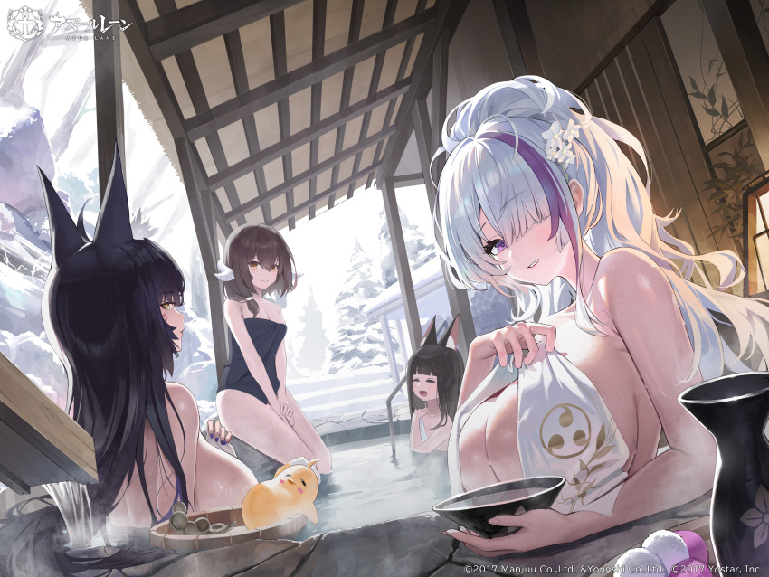 4girls absurd_res animal_ear_pelusa orejas_de_animal azur_lane pechos_grandes pájaro pelo_negro blunt_bangs pechos pelo_marrón cubo polluelo ojos_cerrados nombre_de_autoridad taza flor comida orejas de zorro pelo_gris pelo_entre_ojos flor_de_pelo adorno_de_cabello pelo_sobre_un_ojo pelo_largo_de_alta_resolución mirando_al_visor manjuu_(azur_lane) pechos_medios mikasa_(azur_lane) multicolor_ cabello múltiples_chicas musashi_(azur_lane) nagato_(azur_lane) esmalte de uñas onsen labios_partidos parcialmente sumergidos ojos_morados sakazuki sentado nieve pies_empapados vapor pelo_rayado muslos árbol unzen_(azur_lane) parte superior_del_cuerpo agua mojado flor_blanca cubo_de_madera hilo_(yarn_03) ojos_amarillos