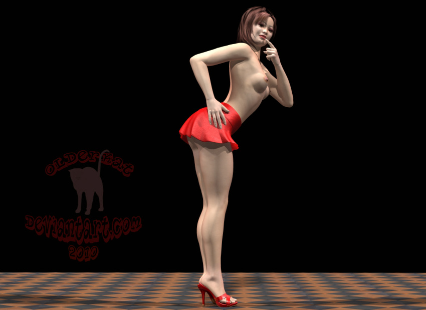 black-kat-3d-studio falda de pechos solo_female