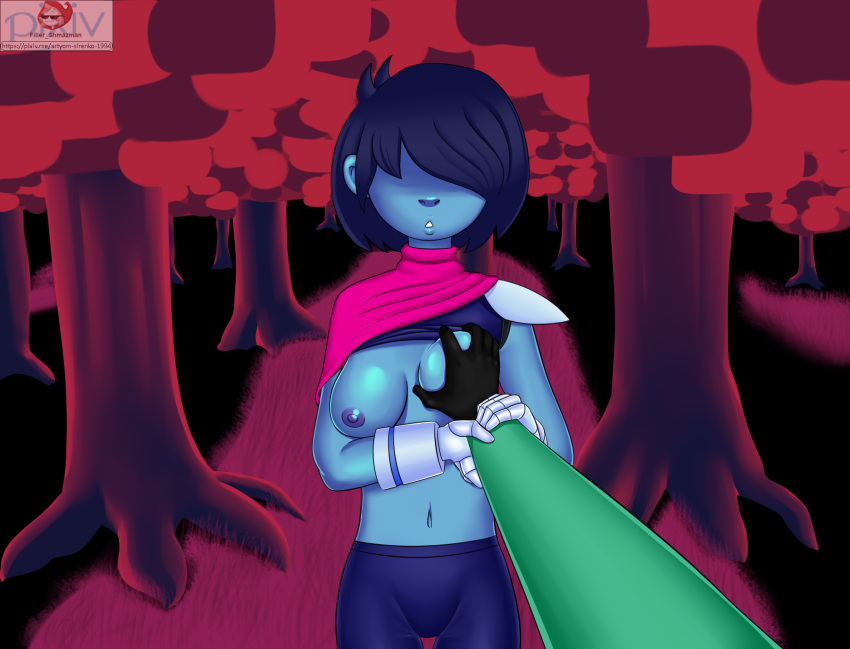 1niño 1niña 2d 2d_(obra de arte) anthro armadura cuerpo_azul pechos_azules_pezones_azules pecho_agarrar pechos vestido ropa darkner deltarune medios_digitales(obra de arte) enfoque_femenino mujer_humano mujer_kris_(deltarune) protagonista_femenino filler_shmazman pelo peludo hetero humano enfoque_humano kris_(dark_world_form) kris_(deltarune) kris_female_(deltarune ) masculino masculino /female male_anthro male_pov mamífero pezones pink_scarf pov pov_eye_contact ralsei bufanda pelo_corto solo_focus heterosexual fuente_de_terceros árbol undertale_(serie) cara_masculina invisible personaje_juego_video videojuegos