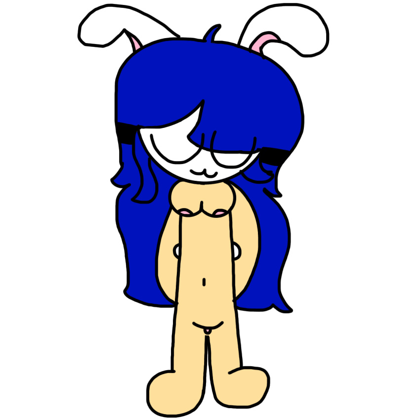 1girl blue_hair bobuxbite_(artista) pechos bunny_ears primer_porno_del_personaje viernes_noche_funkin viernes_noche_funkin_vs_silver_phatt máscara de flecos mk_(mkwuz) pezones_rosas coño uwu piel_blanca