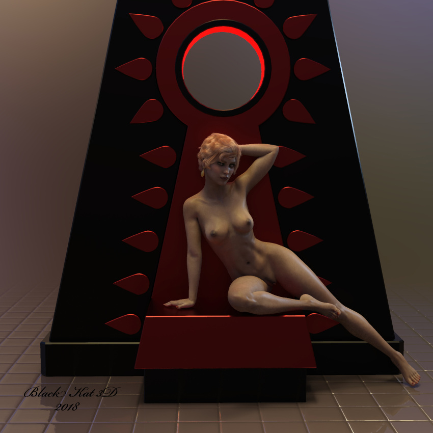 black-kat-3d-studio pechos desnudo vello púbico solo mujer