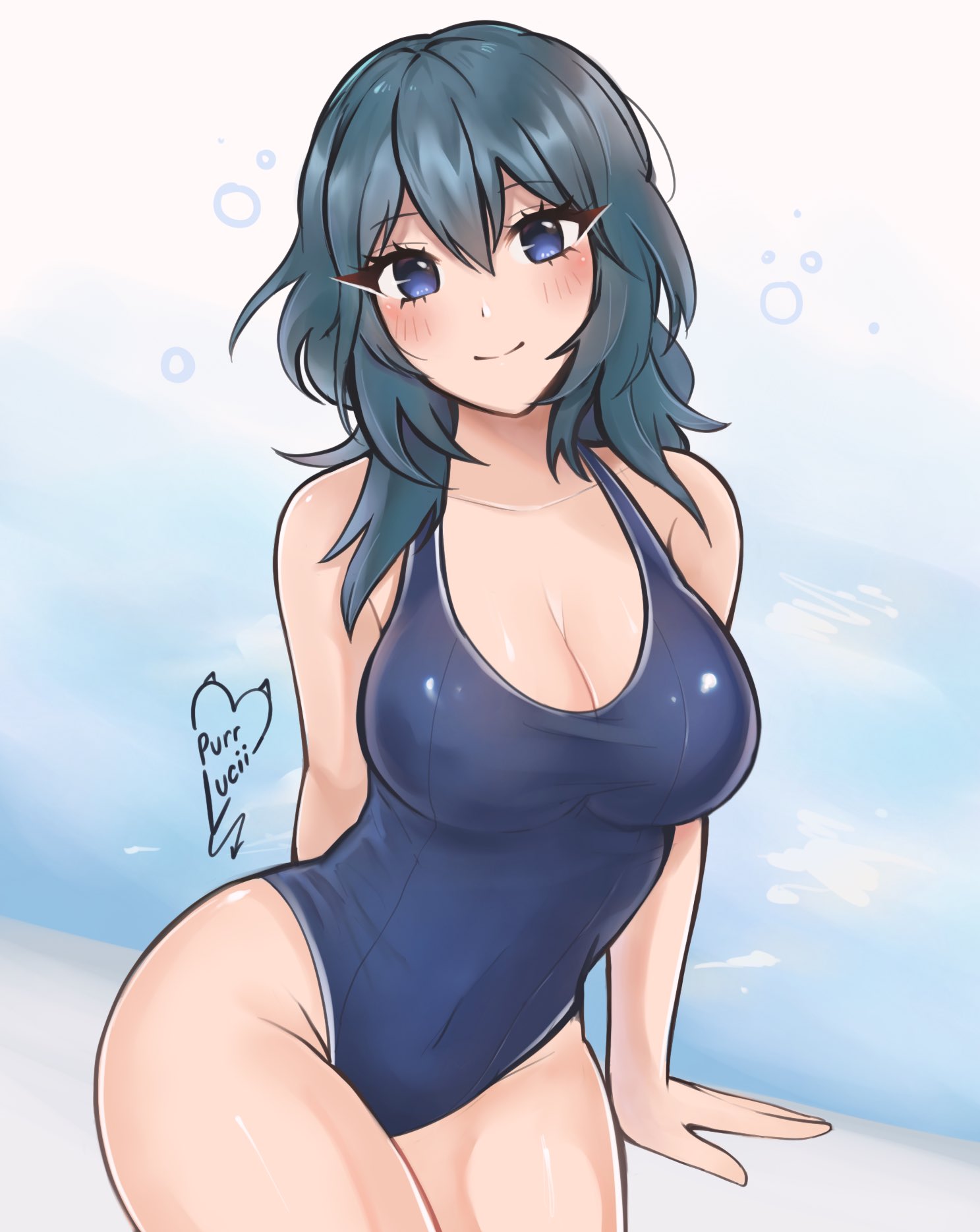 1 chica 1 chica 1 chica seductor traje_alterno nombre_del_artista piernas_desnudas hombros_desnudos pechos_grandes pechos_grandes bikini bikini_azul ojos_azules bikini_de_una_pieza_azul byleth_(femenino)_(emblema_de_fuego) byleth_(emblema_de_fuego) byleth_(emblema_de_fuego)_(femenino) escote solo_femenino emblema_de_fuego emblema_de_fuego:_tres_casas alta_resolución cabello_medio nintendo one-piece_bikini traje de baño purrlucii pelo_verde azulado