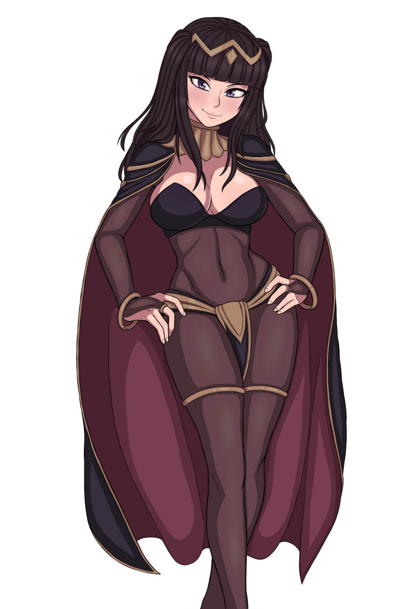 1girl 1girl 1girl seductor flequillo pelo_negro bodystocking pechos escote vestido ropa solo mujer_emblema_de_fuego emblema_de_fuego goth kyzacreations mirando_al_visor milf nintendo pin-up pin_up ojos_morados sonrisa tharja tharja_(emblema_de_fuego) fondo_transparente