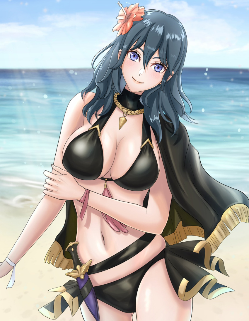 1chica 1chica 1chica seductor traje_alterno pechos grandes bikini bikini_negro traje de baño_negro ojos_azules byleth_(emblema_de_fuego) byleth_(emblema_de_fuego)_(mujer) byleth_(verano)_(emblema_de_fuego)_(mujer) solo mujer_emblema_de_fuego emblema_de_fuego:_tres_casas_emblema_de_fuego héroes kousetu0506 mirando_visor nintendo oficial_ traje de baño alternativo pelo_verde azulado