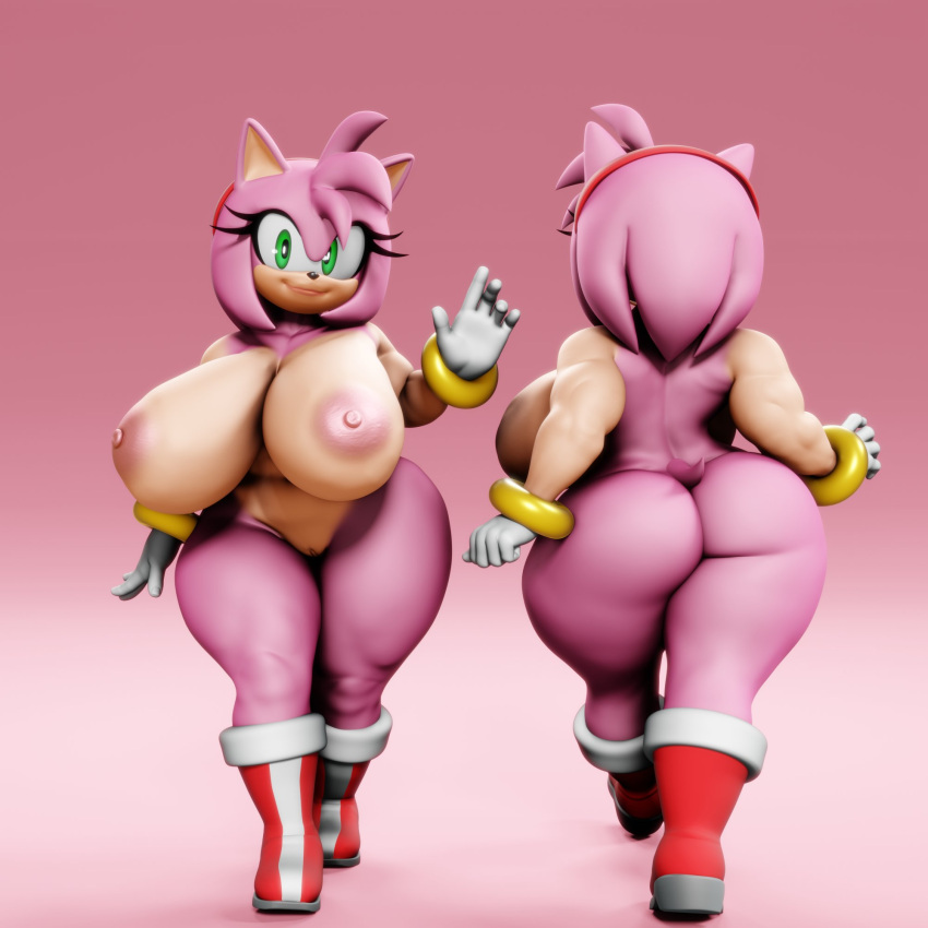 1girl 3d 3d_(obra de arte) modelo 3d tamaño_de_pecho_alterno versión_alternativa_disponible amy_rose anthro areola culo_grande pechos_grandes botas pechos dat_ass eulipotyphlan mujer solo mujer guantes peludos ojos_verdes sonrisa diadema pechos_enormes mirando_al_espectador ombligo pezones desnudo mujer_desnuda piel_rosa coño sega sideboob solo solo_female sonic_the_hedgehog_(serie) vulkyasha