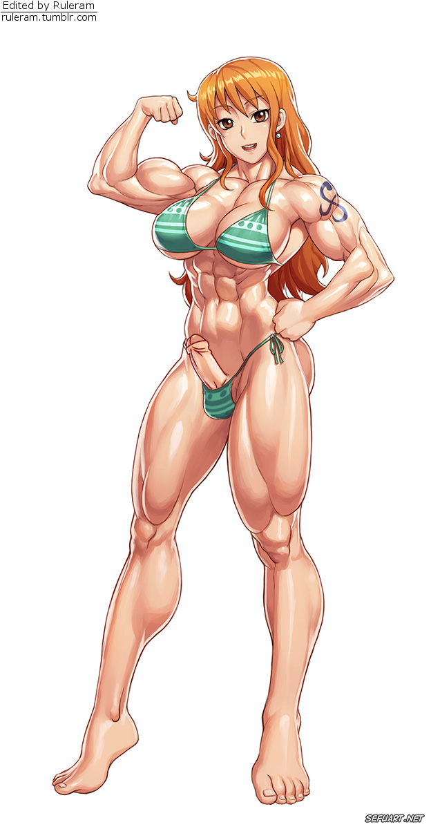 1futa editar flexionando cuerpo completo futa_only futanari muscular muscular_futanari nami nami_(one_piece) one_piece gobernanteam sefuart solo_futa