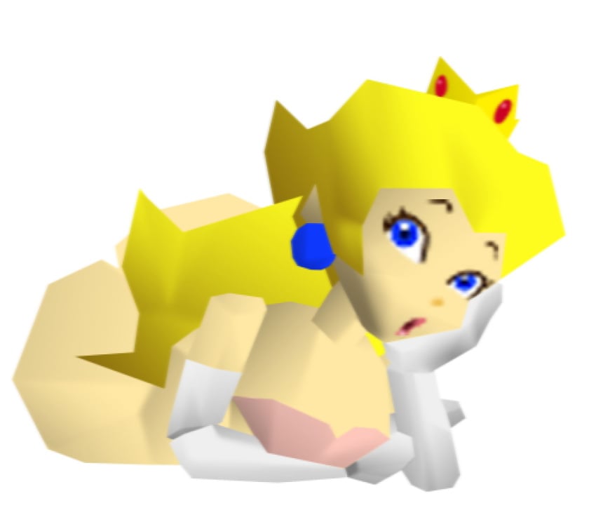 solo_mujer hexanne low_poly_peach nintendo princess_peach super_mario_64 super_mario_bros.