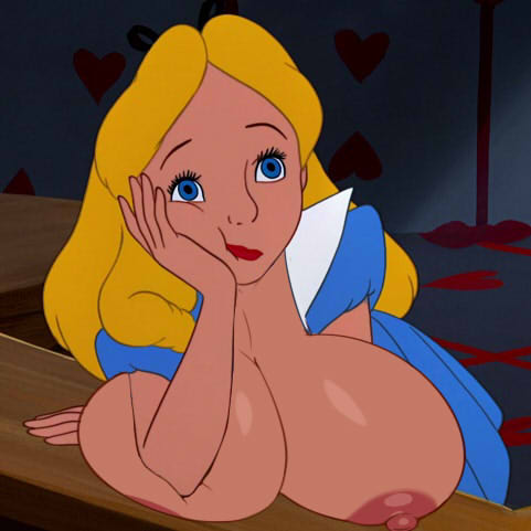 1girl alice_(disney) alice_in_wonderland alice_in_wonderland_(1951_film) alice_liddell Alternative_breast_size bedaxe big_breasts pechos disney editar solo femenino pezones captura de pantalla captura de pantalla_edit