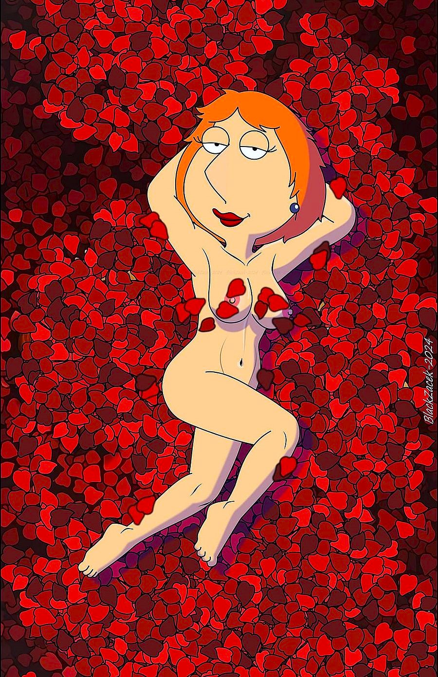 blackzacek pechos pezones_erectos chico_de_familia lois_griffin desnudo pétalos_de_rosa muslos