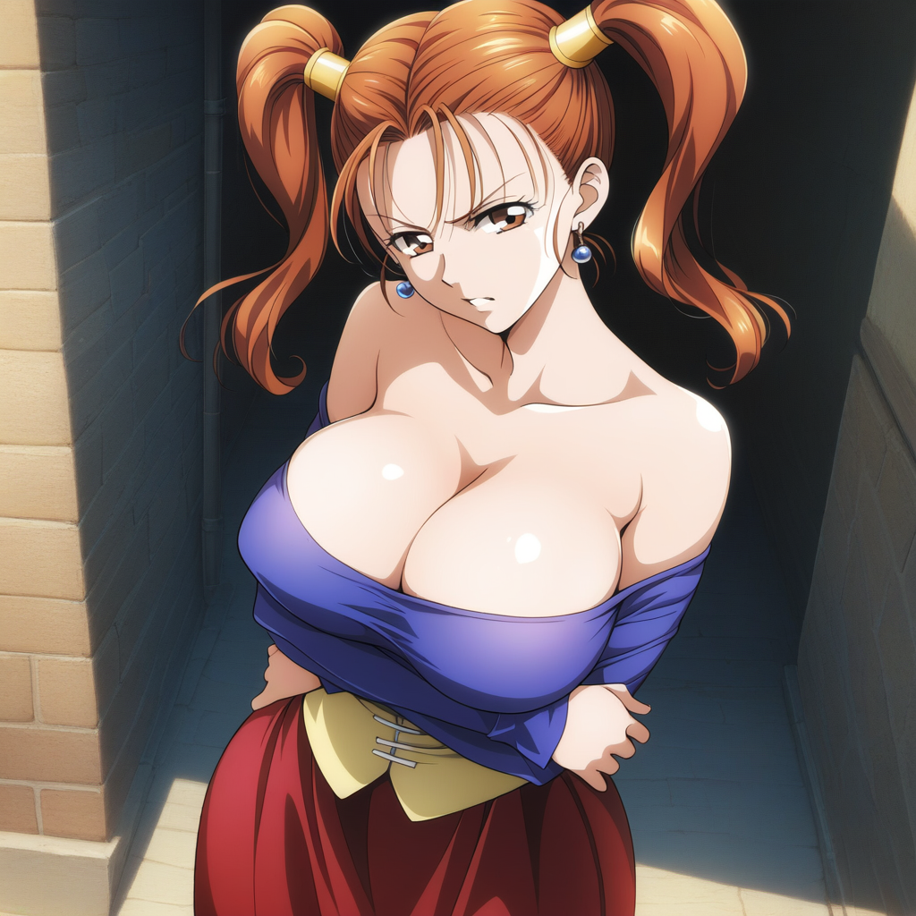 1girl 1girl ai_generated pechos grandes pechos ojos_marrones escote mujer_vestida café_ai dragon_quest dragon_quest_viii enfoque_femenino alta resolución jessica_albert pelo_largo patreon patreon_reward cabello_rojo solo_femenino difusión_estable tagme adolescente colas gemelas personaje_juego_video franquicia_juego_video