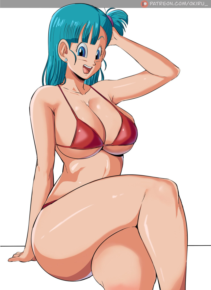 1boy 1girl diferencia de edad axilas culo pechos grandes bikini perra pelo_azul pechos bulma piernas cruzadas dragon_ball dragon_ball_(clásico) aretes mujer_pervertida adorno de cabello hetero puta anal inminente beso_inminente penetración_inminente joyería_vaginal inminente pelo largo desnudo boca_abierta pervertido pervertido presentando sexo de prostituta traje de baño sexualmente sugerente