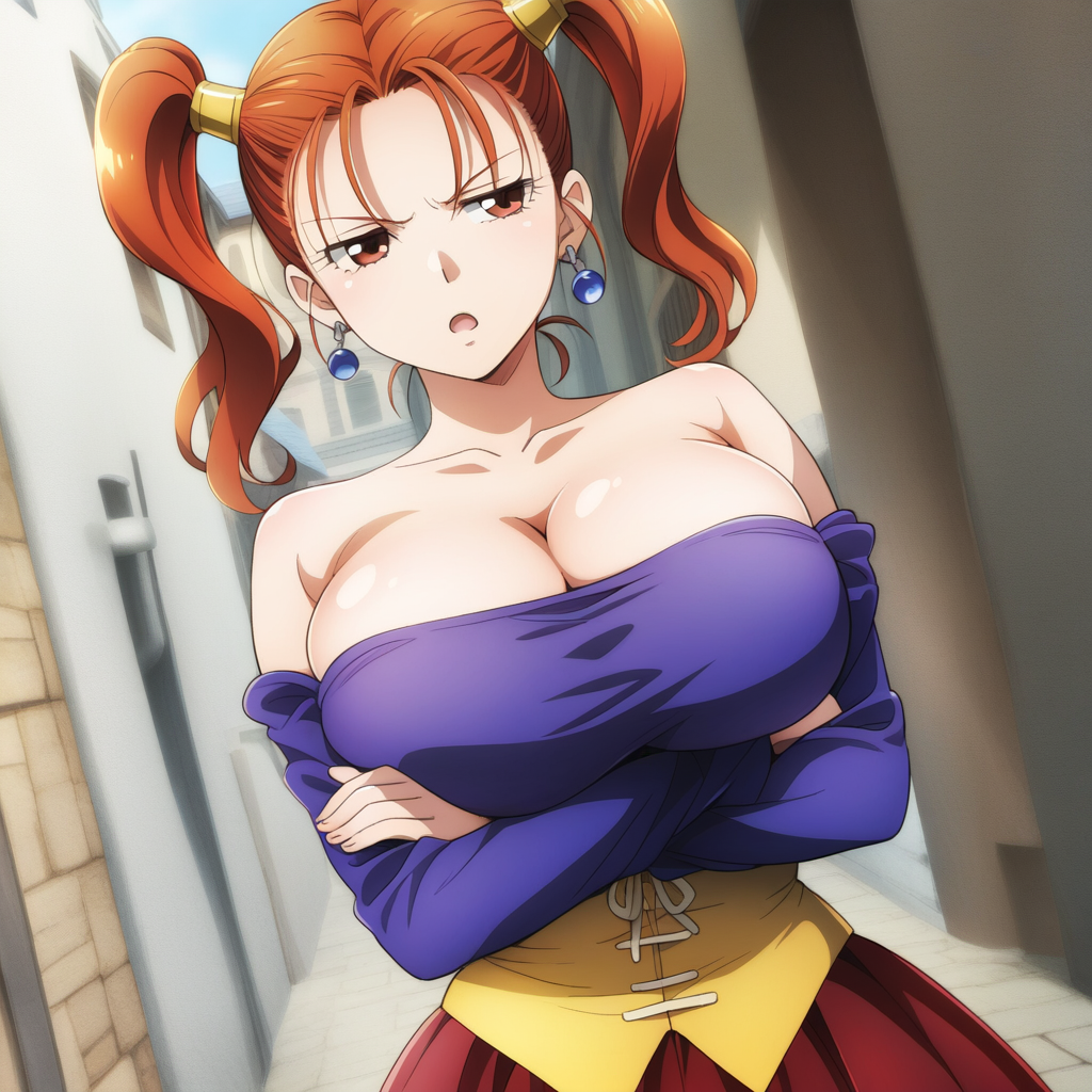 1girl 1girl ai_generated pechos_grandes pechos ojos_marrones escote mujer_vestida café_ai dragon_quest dragon_quest_viii enfoque_femenino alta_resolución jessica_albert pelo_largo patreon patreon_pagado patreon_reward cabello_rojo solo_mujer difusión_estable tagme adolescente colas gemelas personaje_juego_video franquicia_juego_video