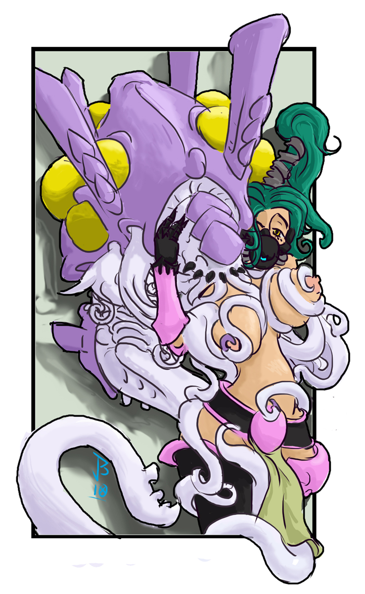 casi_desnudo solicitud_artista pechos_grandes solicitud_personaje agarrando_pechos imric1251_(artista) pelo_largo monstruo_sexo pezón_deslizamiento pezones pezones_rosa cola de caballo semi_desnudo tentáculo tentáculo_sexo tiránidos warhammer_(franquicia) warhammer_40k