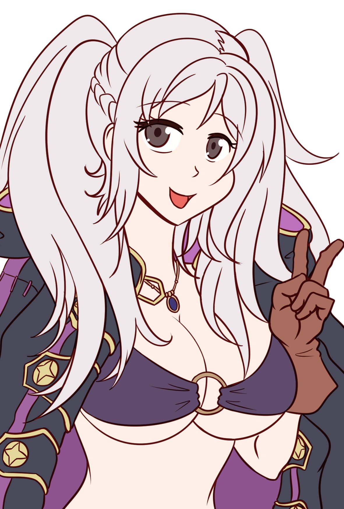 1 chica 1 chica seductora disfraz alternativo abdomen descubierto pechos grandes bikini ojos marrones escote emblema de fuego despertar emblema de fuego héroes emblema de fuego guantes mirando al espectador nintendo junta tórica boca abierta sonrisa abierta bikini morado traje de baño morado robin (emblema de fuego) robin (emblema de fuego) (mujer) robin (verano) (emblema de fuego) (mujer) sonrisa mujer soltera traje de baño debajo del pecho v willanator