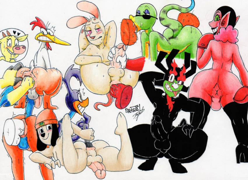 <3 1girl aku anal anthro ano bolas cuerpo_negro cartoon_network vaca vaca_(personaje) vaca_y_pollo crossover demonio perro erección felación fisting gex_(serie) gex_the_gecko perilla él lagarto looney_tunes macho nickelodeon oral parappa parappa_the_rapper parásito_muerte pene chicas superpoderosas ren_and_stimpy ren_hoek el_corredor_(looney_tunes) el_corredor_samurai_jack plumas_suaves asado a la parrilla heterosexual