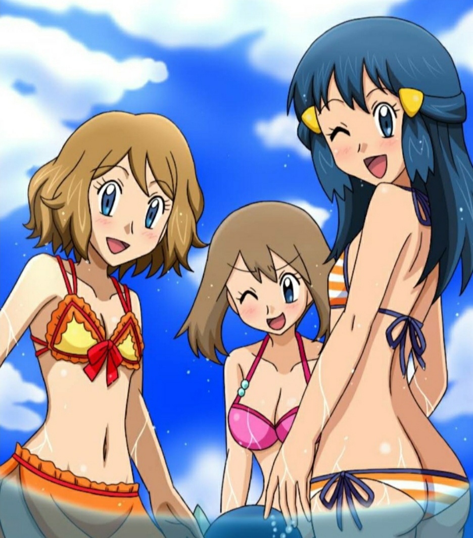 3 chicas pechos grandes bikini ojos azules cabello azul cielo azul cabello castaño escote amanecer (pokemon) hembra kuro hopper cabello largo may (pokemon) varias chicas nintendo un ojo cerrado bikini naranja parcialmente sumergido parcialmente bajo el agua foto bikini rosa pokemon pokemon dppt pokemon rse serena (pokemon) pechos pequeños sonrisa bikini a rayas bajo el agua vadeando mojado cuerpo mojado ropa mojada cabello mojado piel mojada bikini amarillo