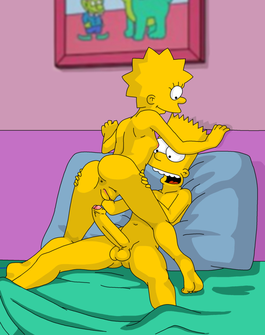 ano bart_simpson hermano_y_hermana evilweazel_(artista) pene_enorme incesto lisa_simpson coño los_simpson