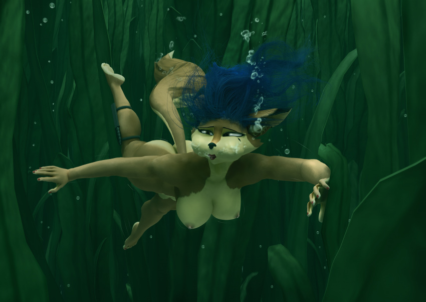 1girl 3d 3d_(artwork) air_bubbles anthro culo descalzo big_breasts blender blue_hair pechos burbujas carmelita_fox danil4h pies hembra pelo_flotante bosque zorro apnea peludo harry_potter harry_potter_and_the_goblet_of_fire holding_breath cuchillo lago lápiz labial movie_reference pezones desnudo mejillas hinchadas algas skinny_dipping sly_cooper_(serie) solo hijo y_interactive_entertainment nadando cola bajo el agua warner_brothers agua arma Wizarding_world