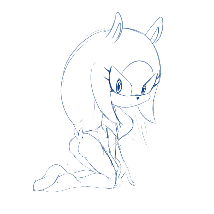 1:1 1girl 2023 absurd_res afrosoricida anthro culo sin fondo ropa featureless_feet freeflyspecter hair_down idw_publishing pelo_largo mirando_al_visor mamífero de rodillas camisa sega solo camisa sideboob boceto sonic_the_hedgehog_(idw) sonic_the_hedgehog_(serie) surge_the_tenrec cola tenrec visto_desde_lado