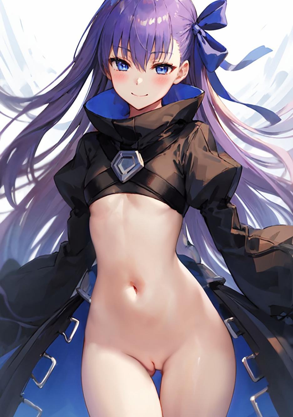 edición sin fondo destino/grand_order semidesnuda meltlilith meltryllis filtro desnudo coño de pelo morado